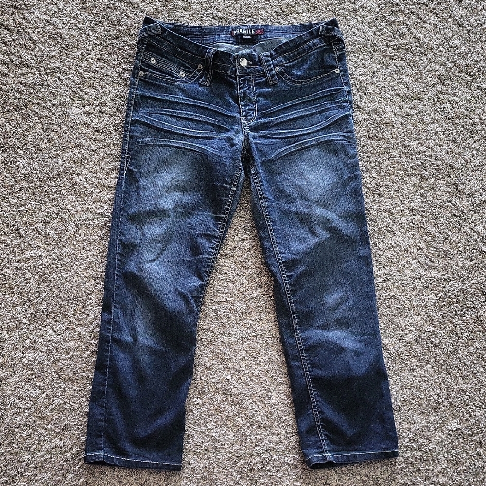 Women's Blue Capri Jeans